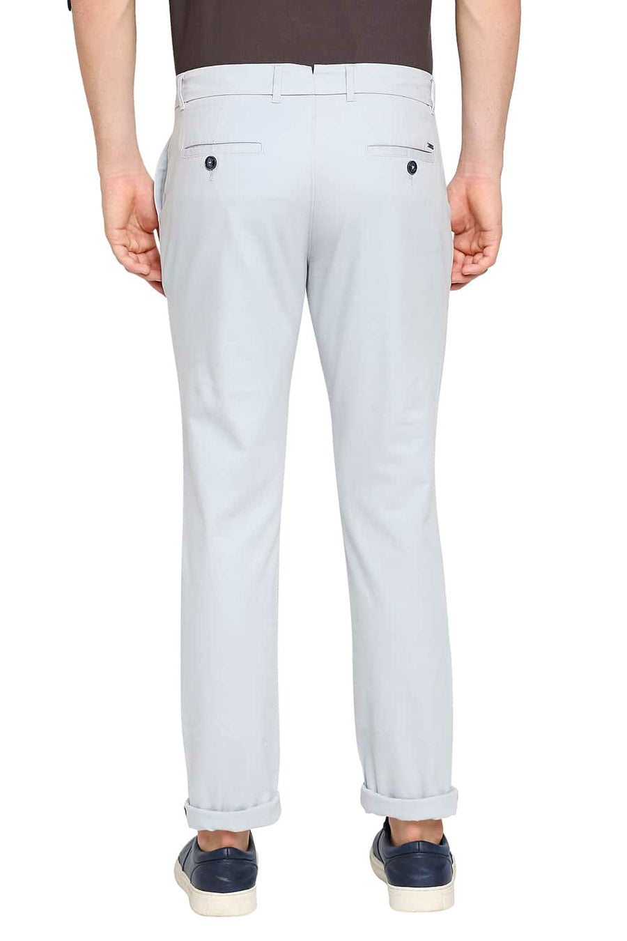 BASICS TAPERED FIT NIAGARA BLUE STRETCH TROUSERS