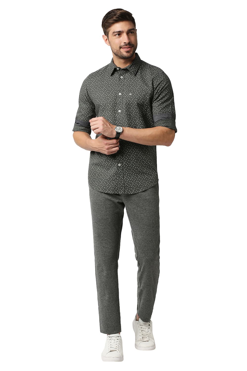 BASICS TAPERED FIT KNIT KNIT TROUSERS