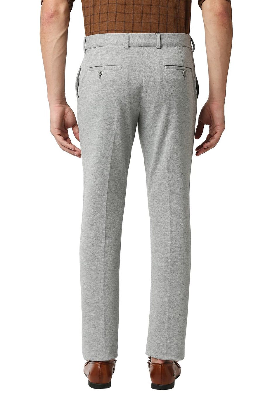 BASICS TAPERED FIT LIMESTONE LIGHT GREY KNIT KNIT TROUSERS