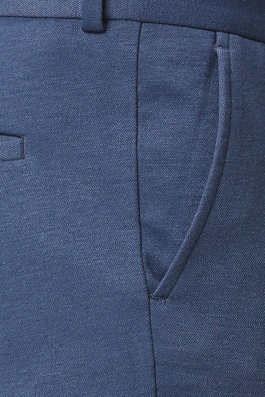 BASICS TAPERED FIT INSIGNIA NAVY KNIT KNIT TROUSERS