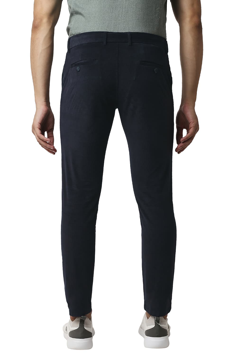 BASICS TAPERED FIT STRETCH CORDUROY TROUSERS