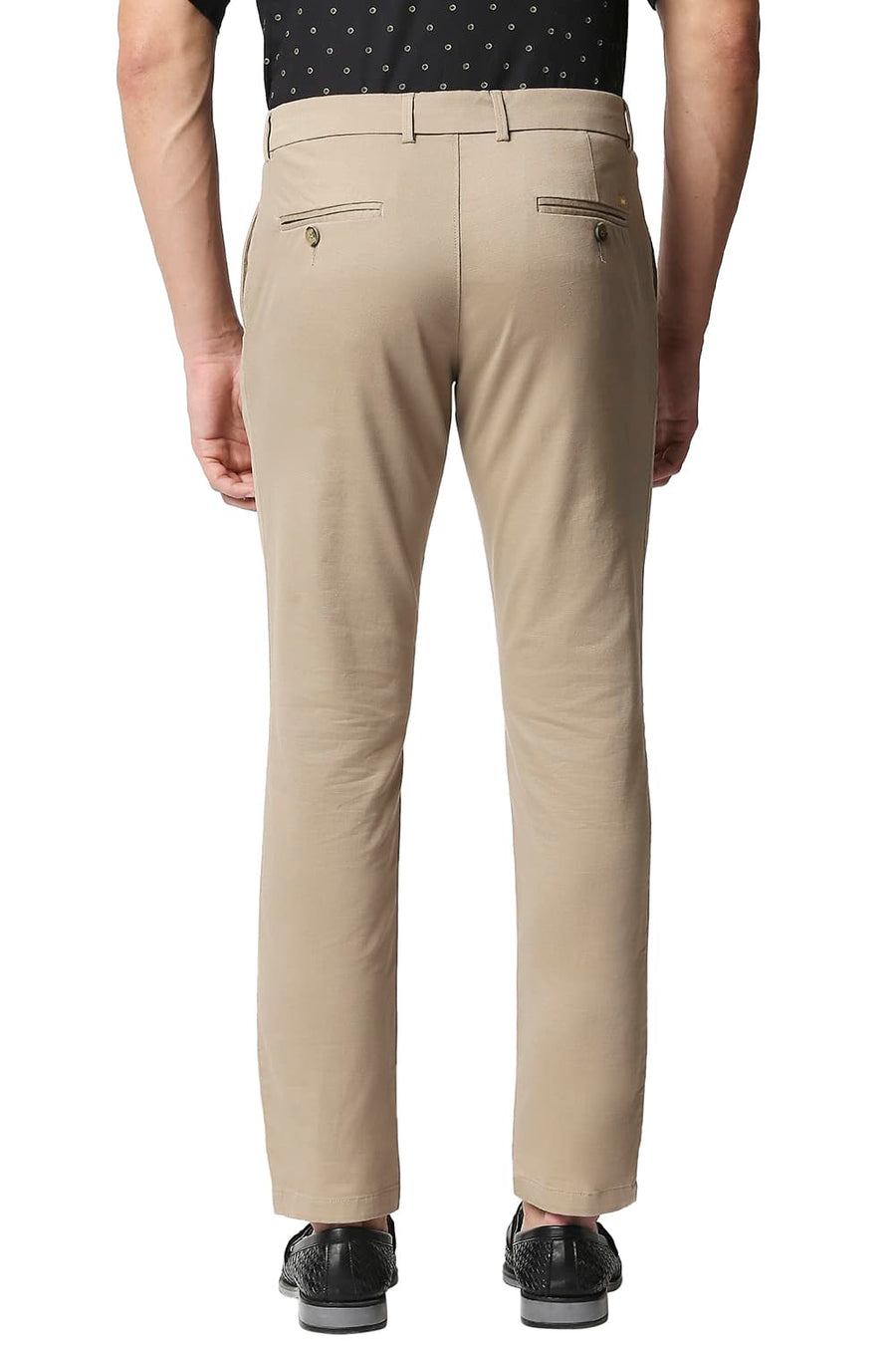 BASICS SKINNY FIT BISCOTTI KHAKHI STRETCH TROUSERS