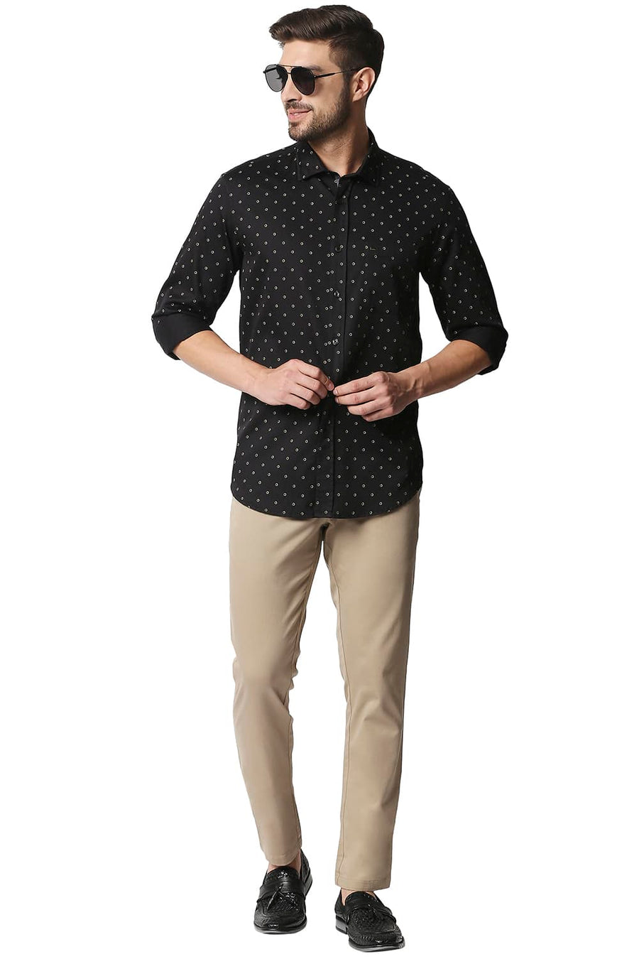 BASICS SKINNY FIT BISCOTTI KHAKHI STRETCH TROUSERS