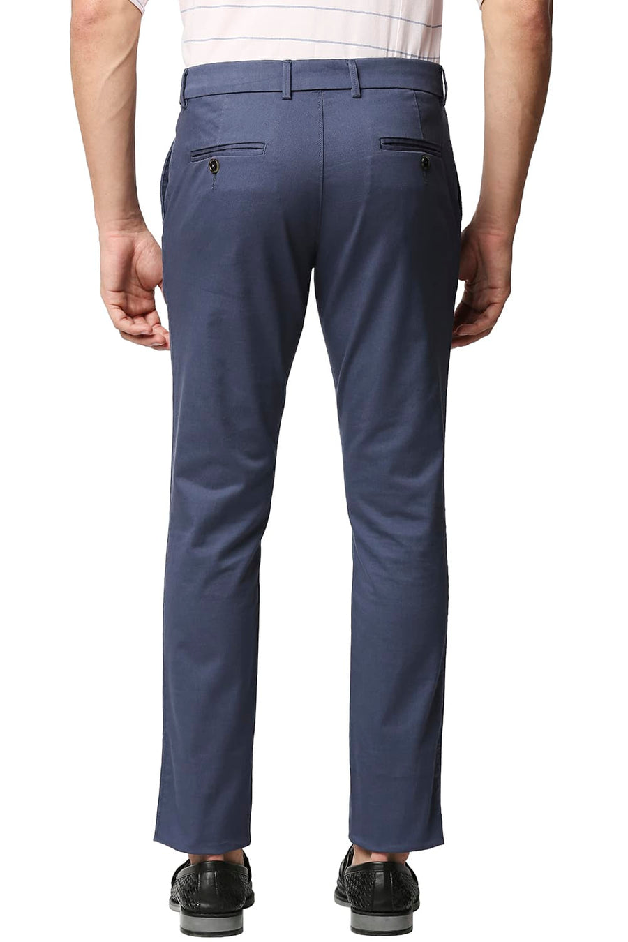 BASICS SKINNY FIT BLUEFIN BLUE STRETCH TROUSERS