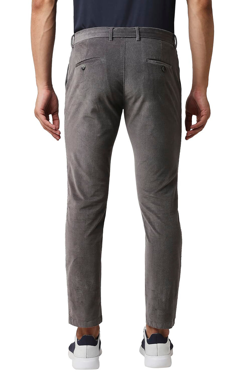 BASICS TAPERED FIT STRETCH CORDUROY TROUSERS