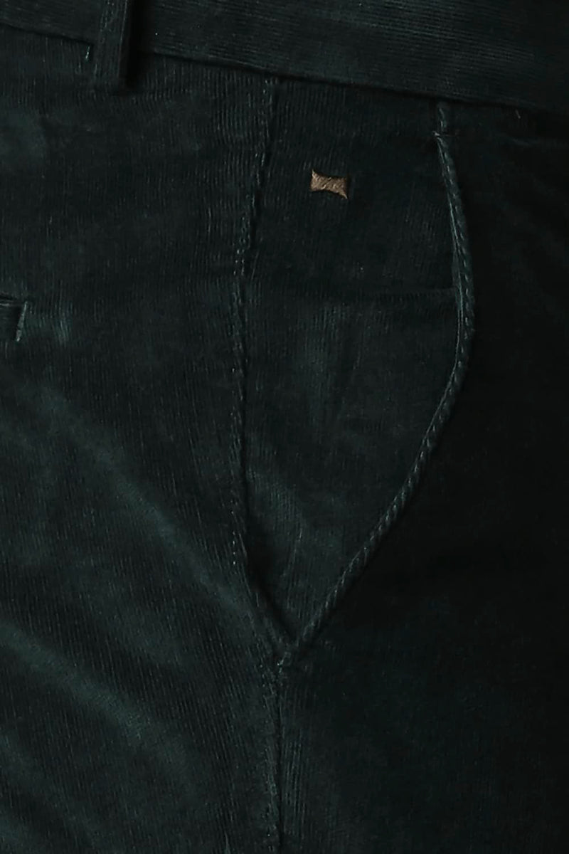 BASICS TAPERED FIT STRETCH CORDUROY TROUSERS