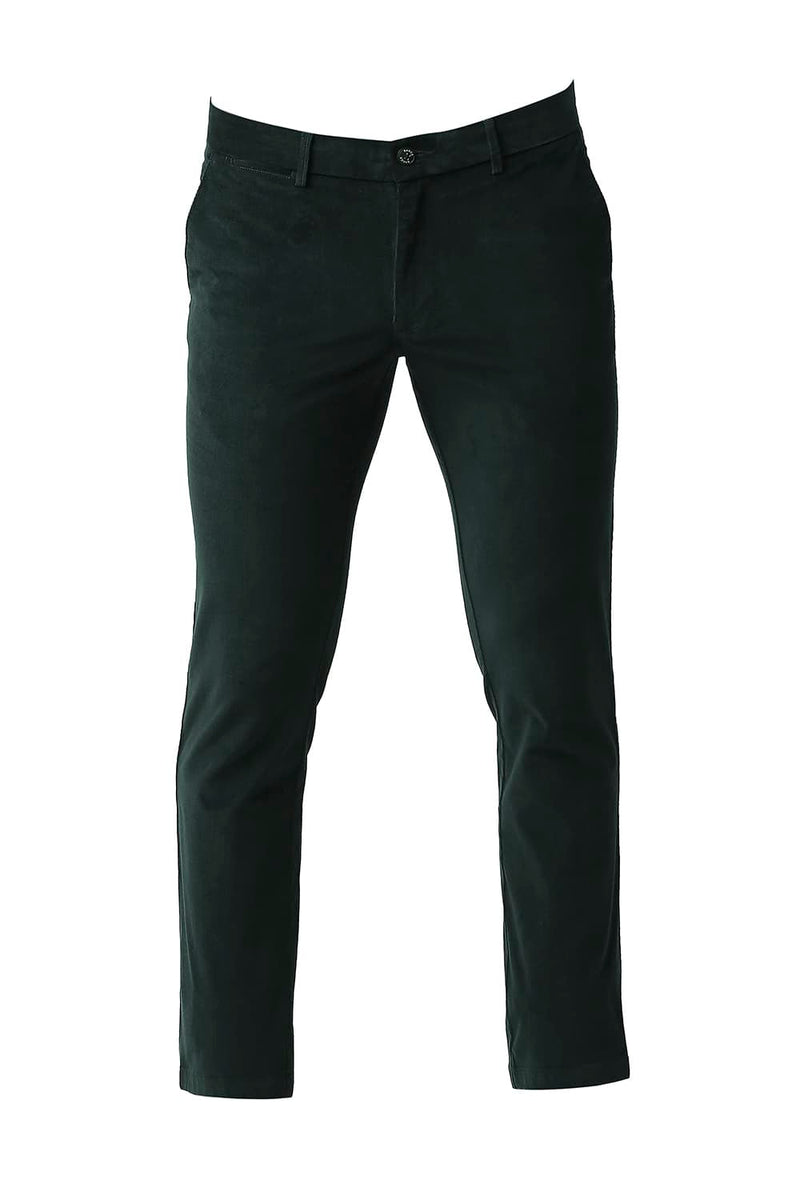 BASICS TAPERED FIT STRETCH CORDUROY TROUSERS