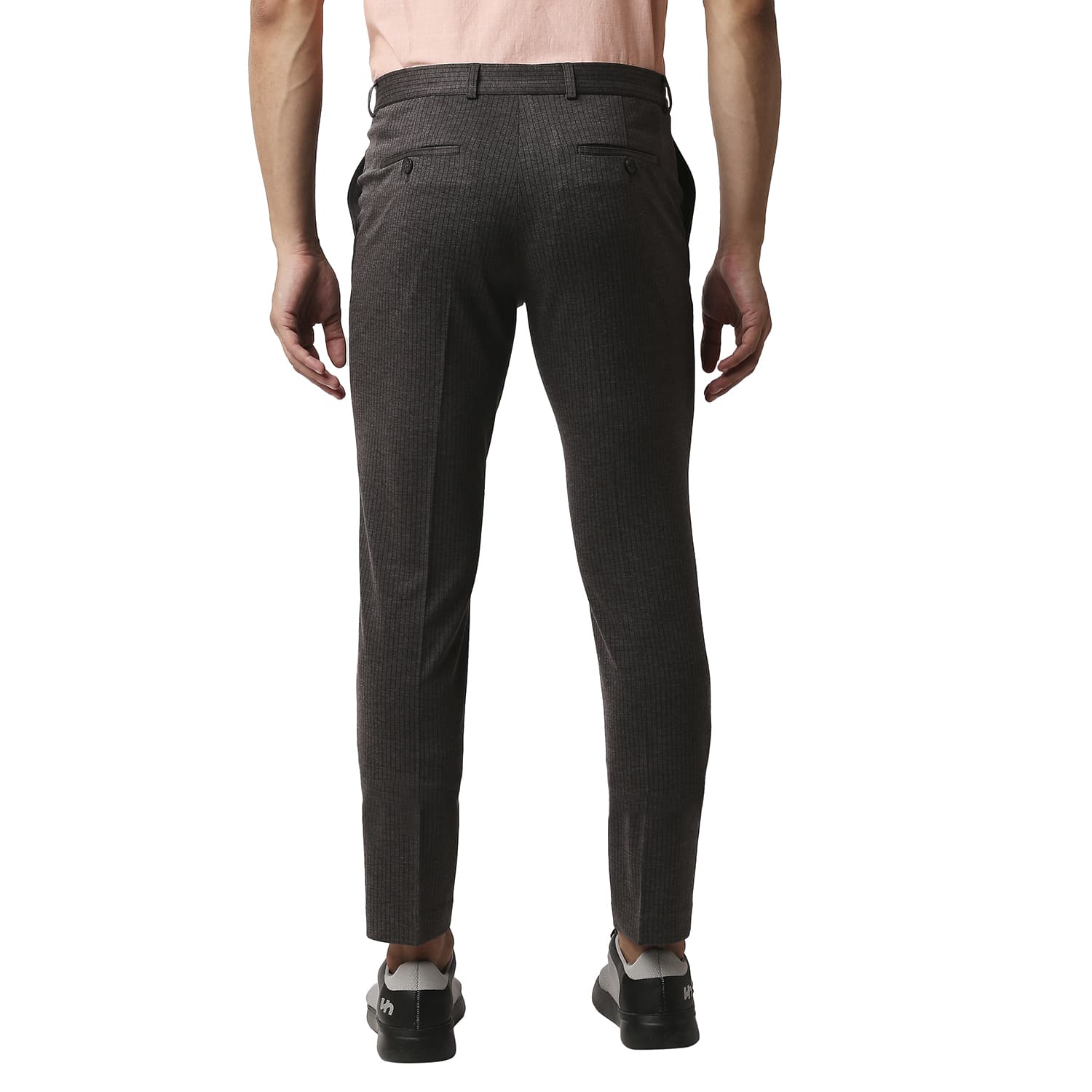 BASICS TAPERED FIT STRETCH KNIT TROUSERS