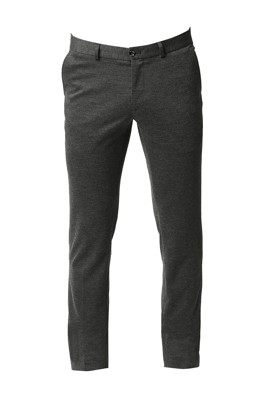 BASICS TAPERED FIT GARGOYLE STRETCH KNIT TROUSERS
