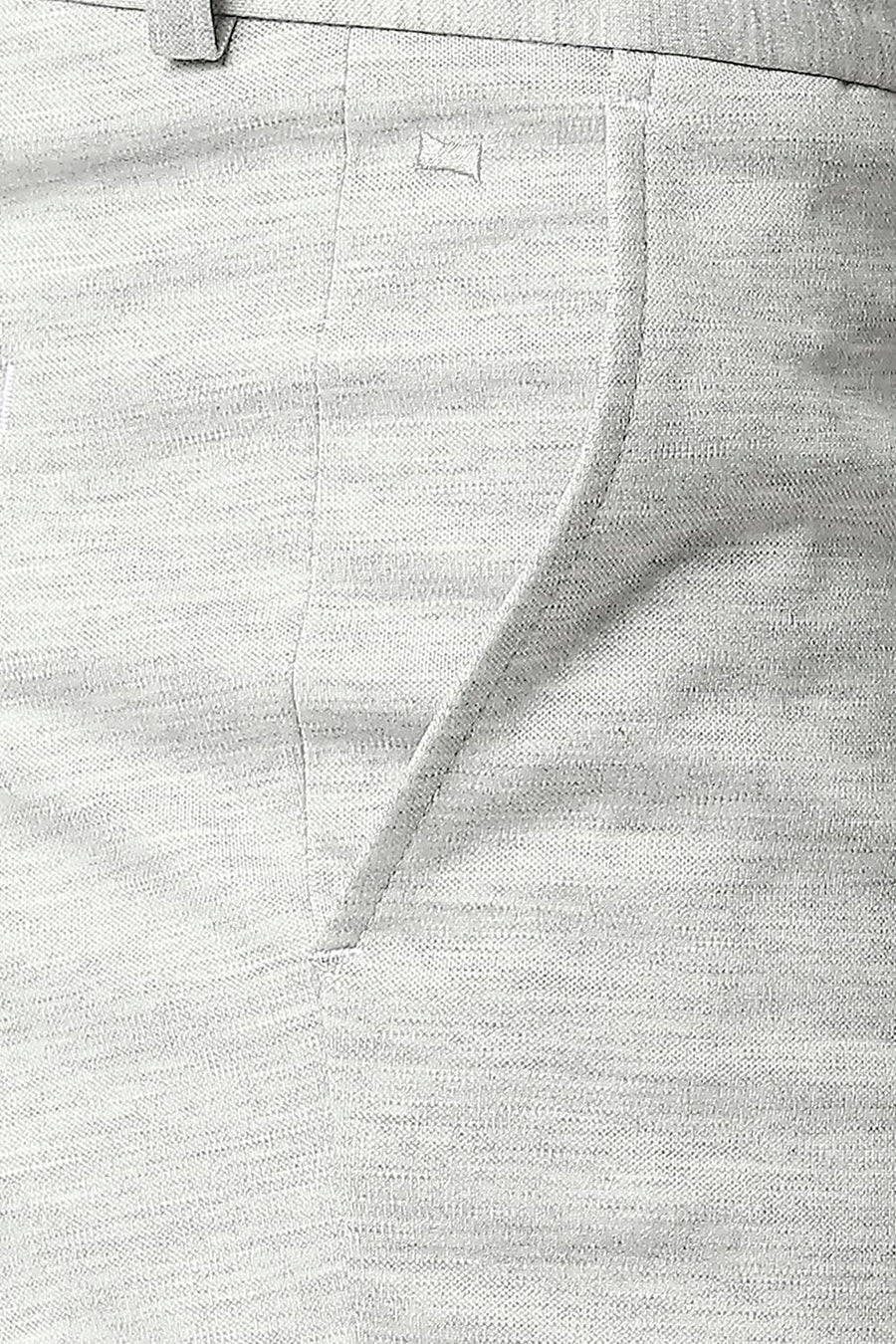 BASICS TAPERED FIT GREY VIOLET STRETCH KNIT TROUSERS