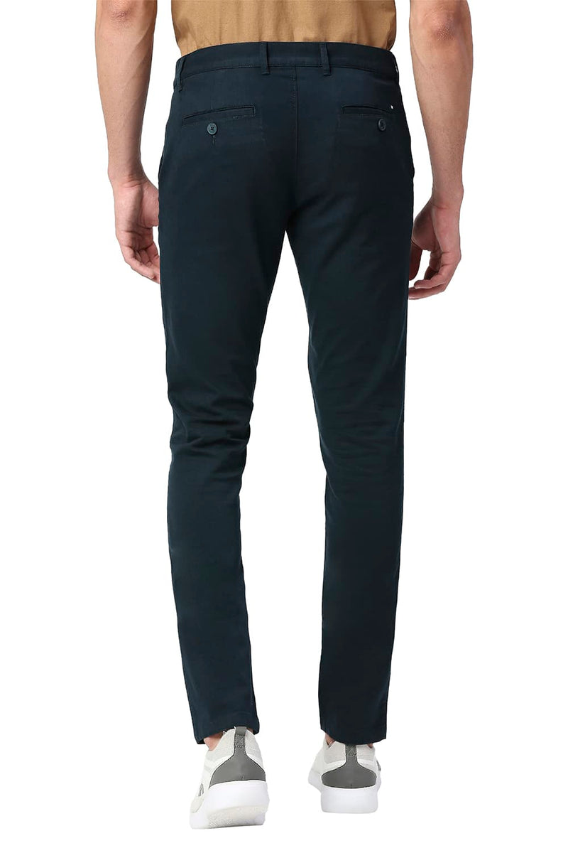 BASICS TAPERED FIT COTTON STRETCH TROUSERS