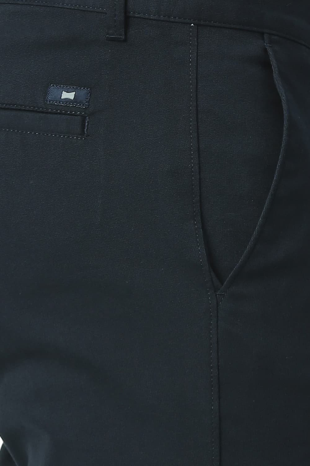 BASICS TAPERED FIT COTTON STRETCH TROUSERS