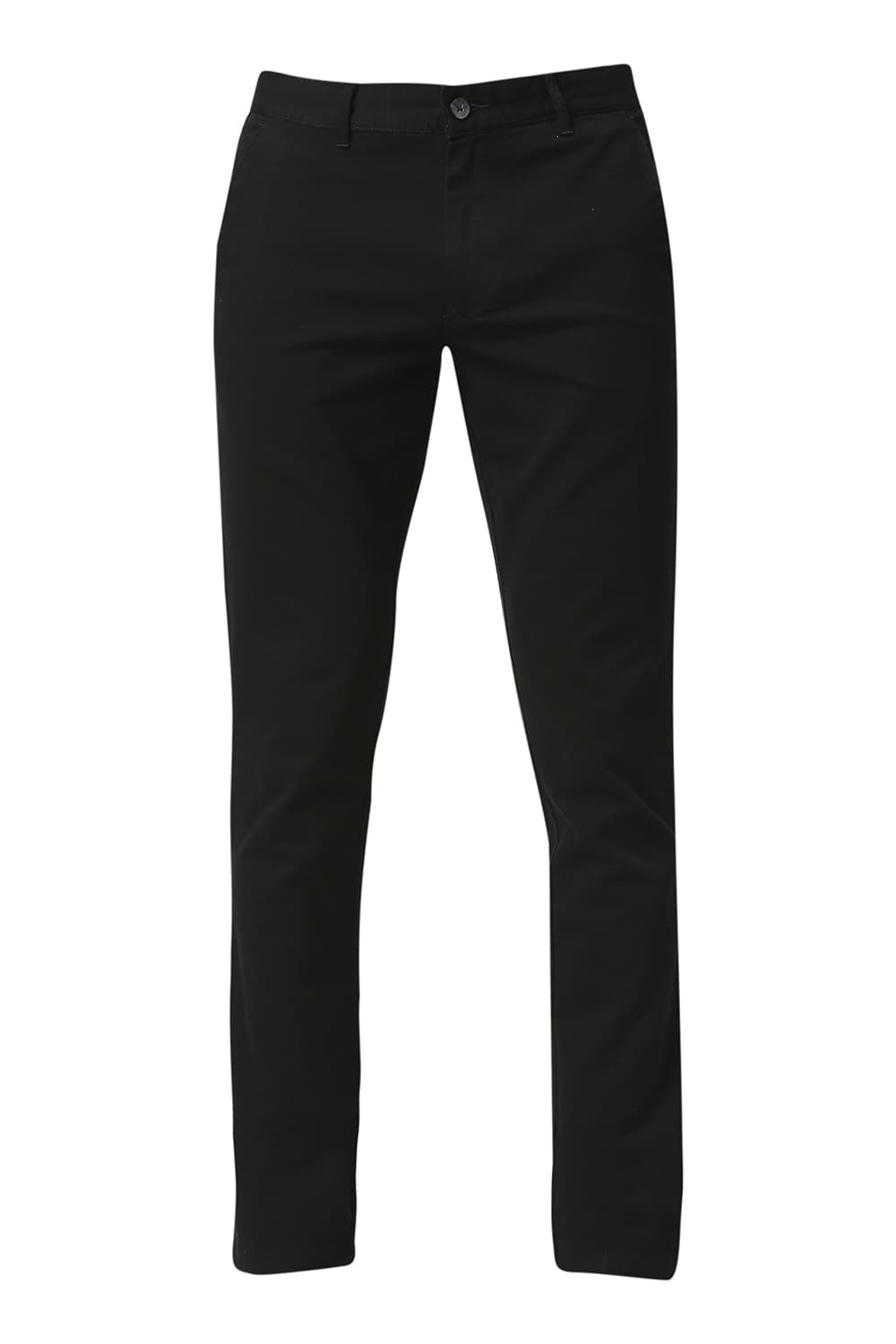 BASICS TAPERED FIT COTTON STRETCH TROUSERS