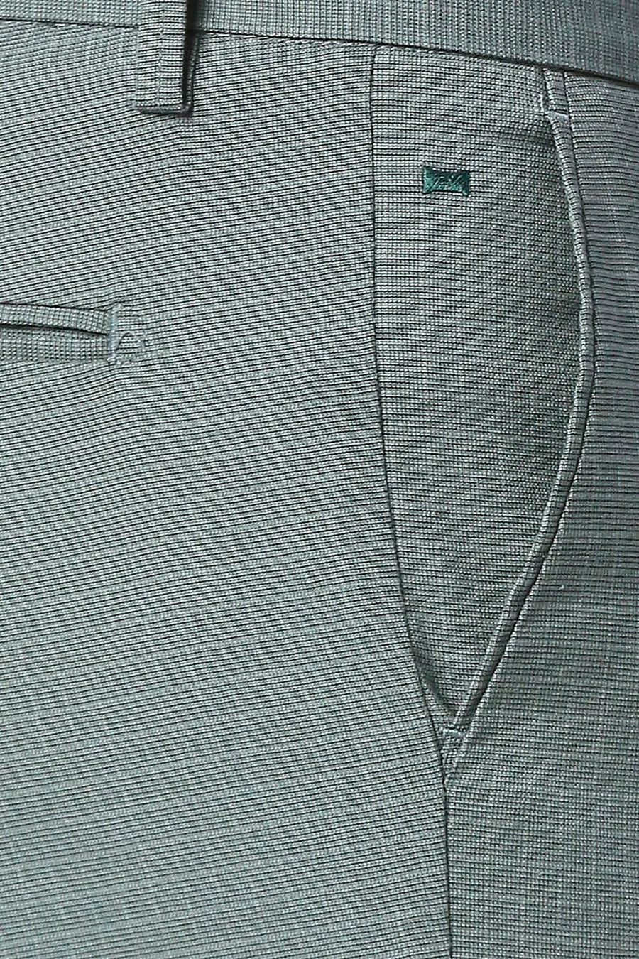 BASICS SKINNY FIT GRIFFIN GREY STRETCH CHECKS TROUSERS