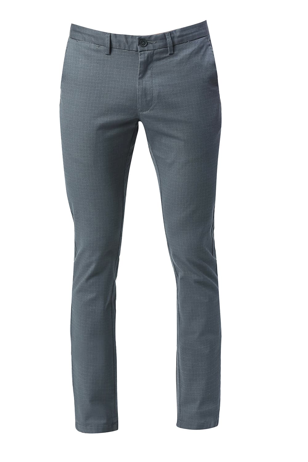 BASICS SKINNY FIT STRETCH CHECKS TROUSERS