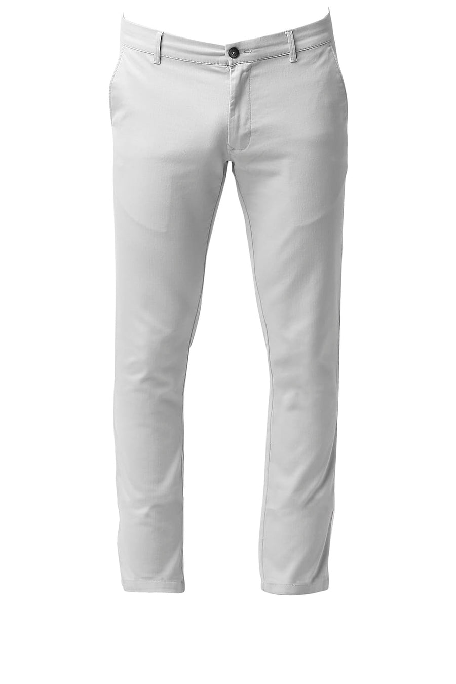 BASICS SKINNY FIT DROPLET GREY COTTON STRETCH TROUSERS