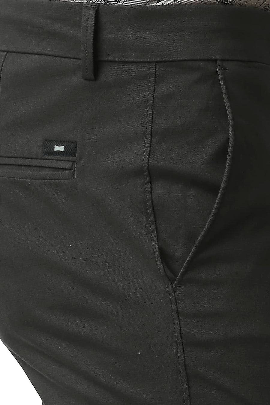 BASICS SKINNY FIT VOLCANIC ASH GREY COTTON STRETCH TROUSERS