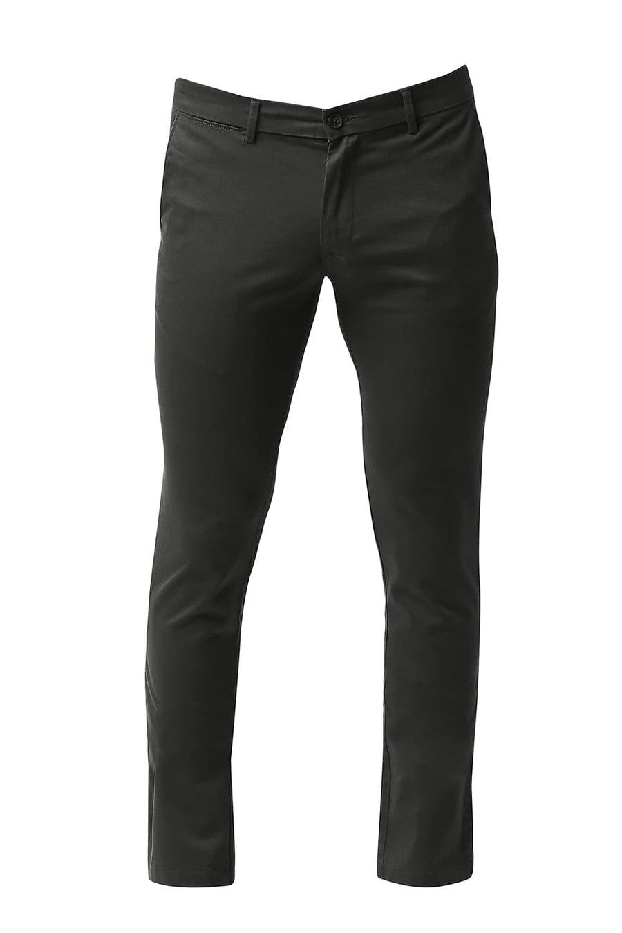BASICS SKINNY FIT VOLCANIC ASH GREY COTTON STRETCH TROUSERS
