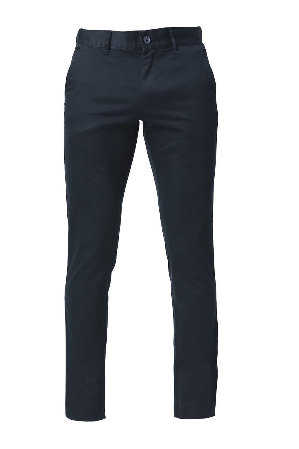 BASICS TAPERED FIT COTTON STRETCH TROUSERS