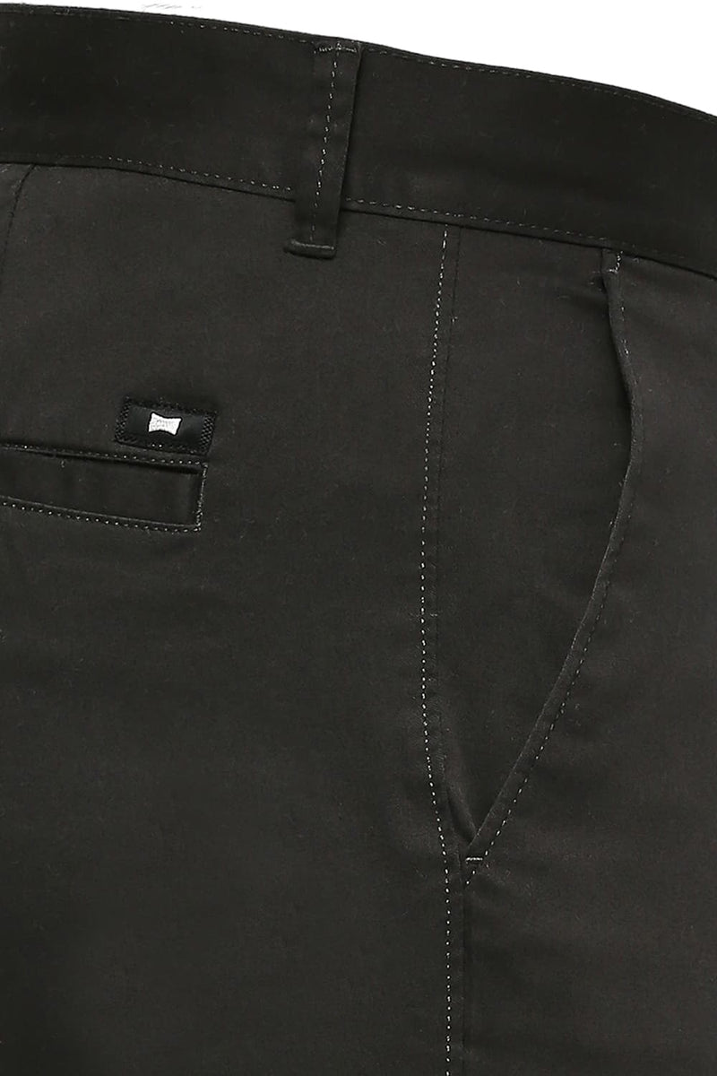 BASICS TAPERED FIT COTTON STRETCH TROUSERS