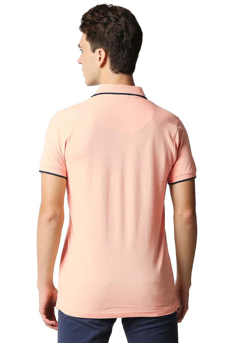 BASICS MUSCLE FIT PEACH PARFAIT POLO T-SHIRT