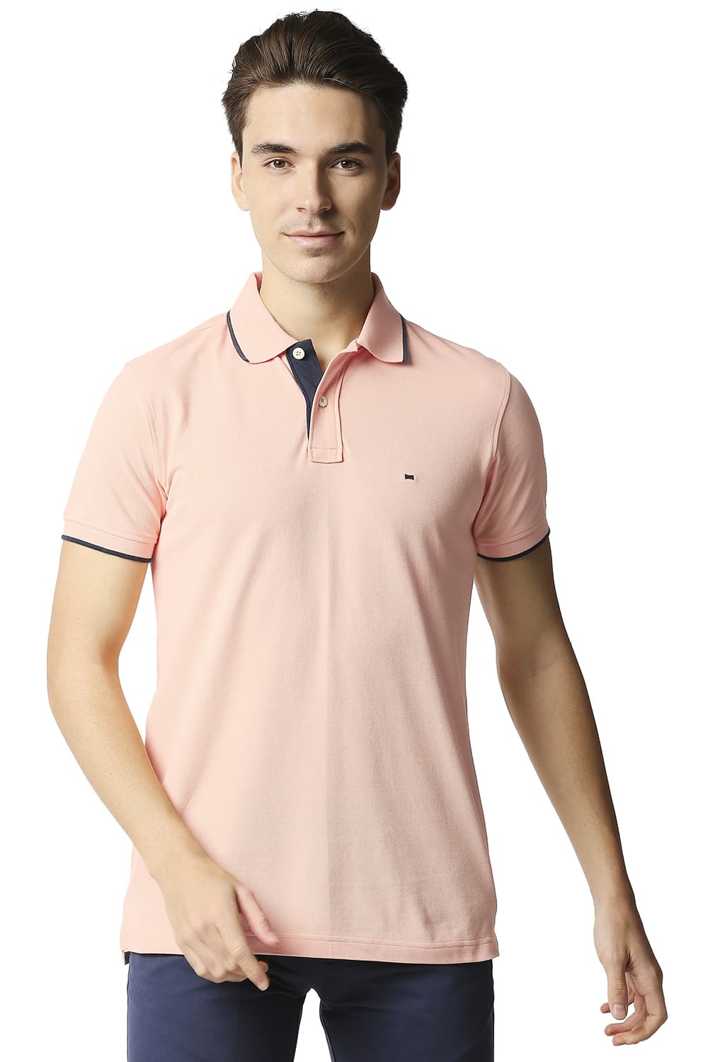 BASICS MUSCLE FIT POLO T-SHIRT