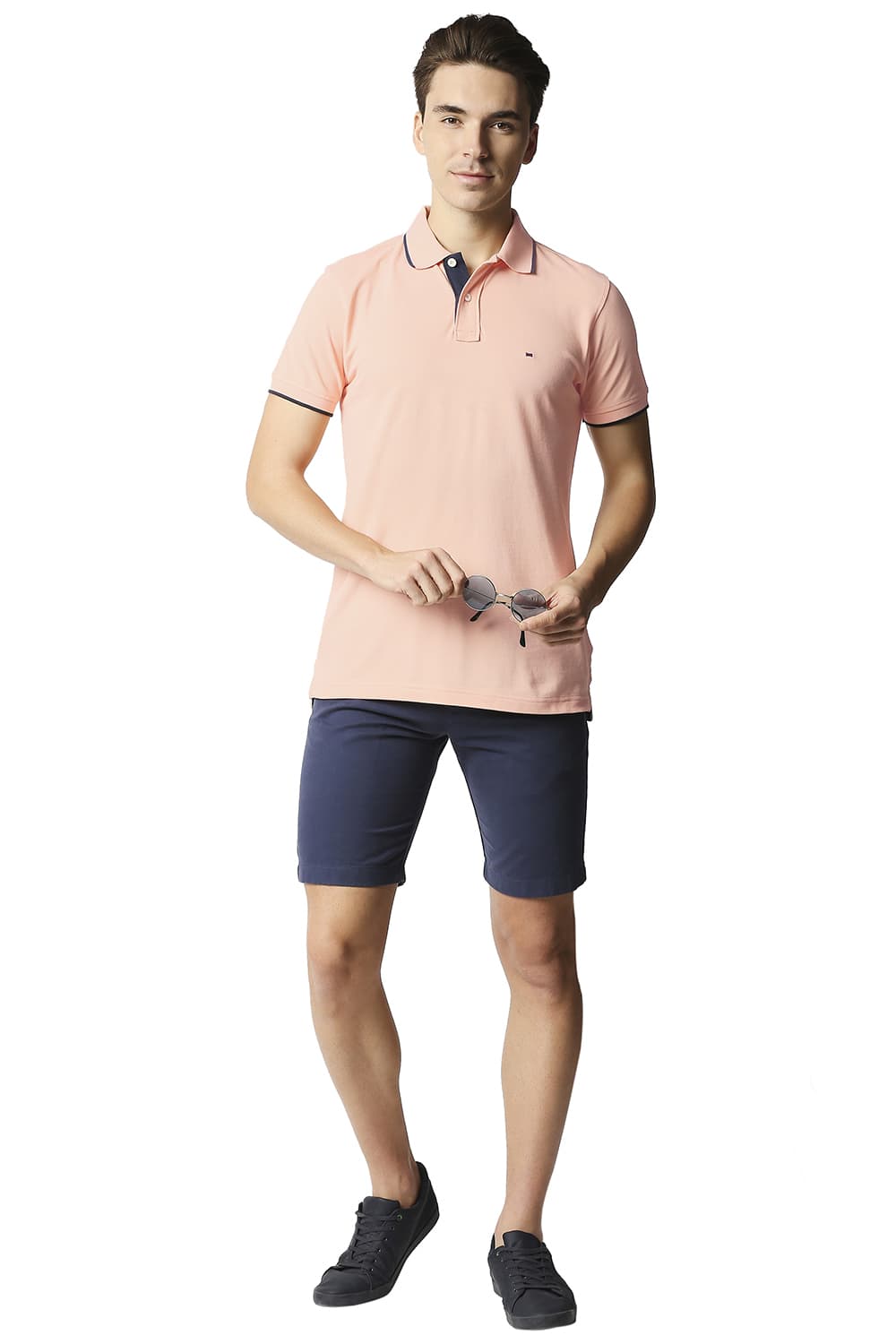 BASICS MUSCLE FIT POLO T-SHIRT