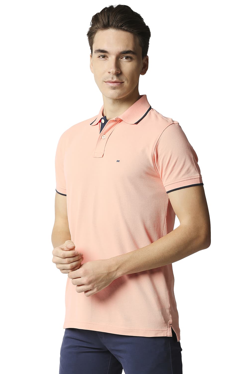 BASICS MUSCLE FIT POLO T-SHIRT