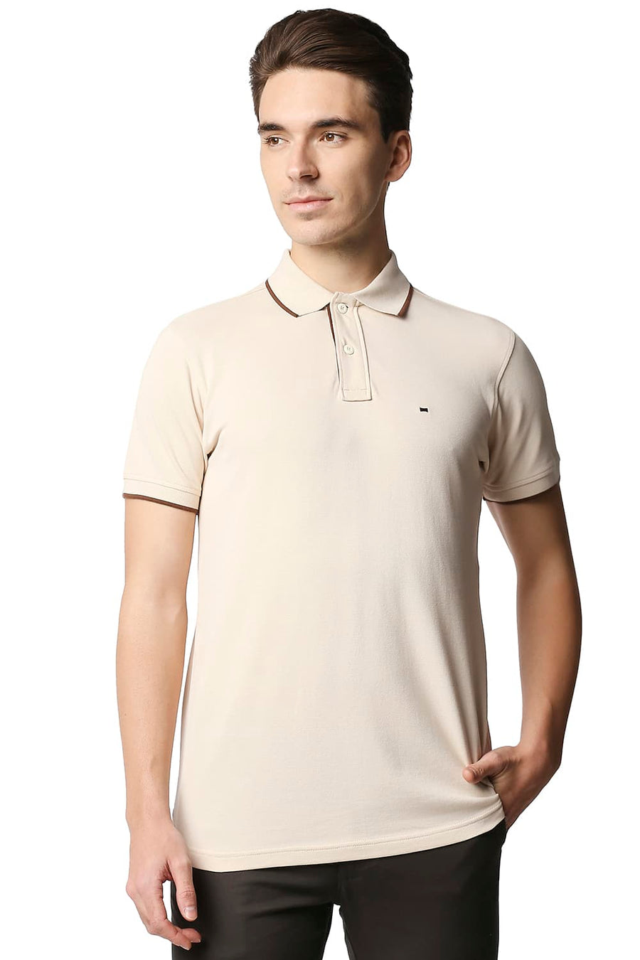 BASICS MUSCLE FIT BRAZILIANSAND POLO T-SHIRT