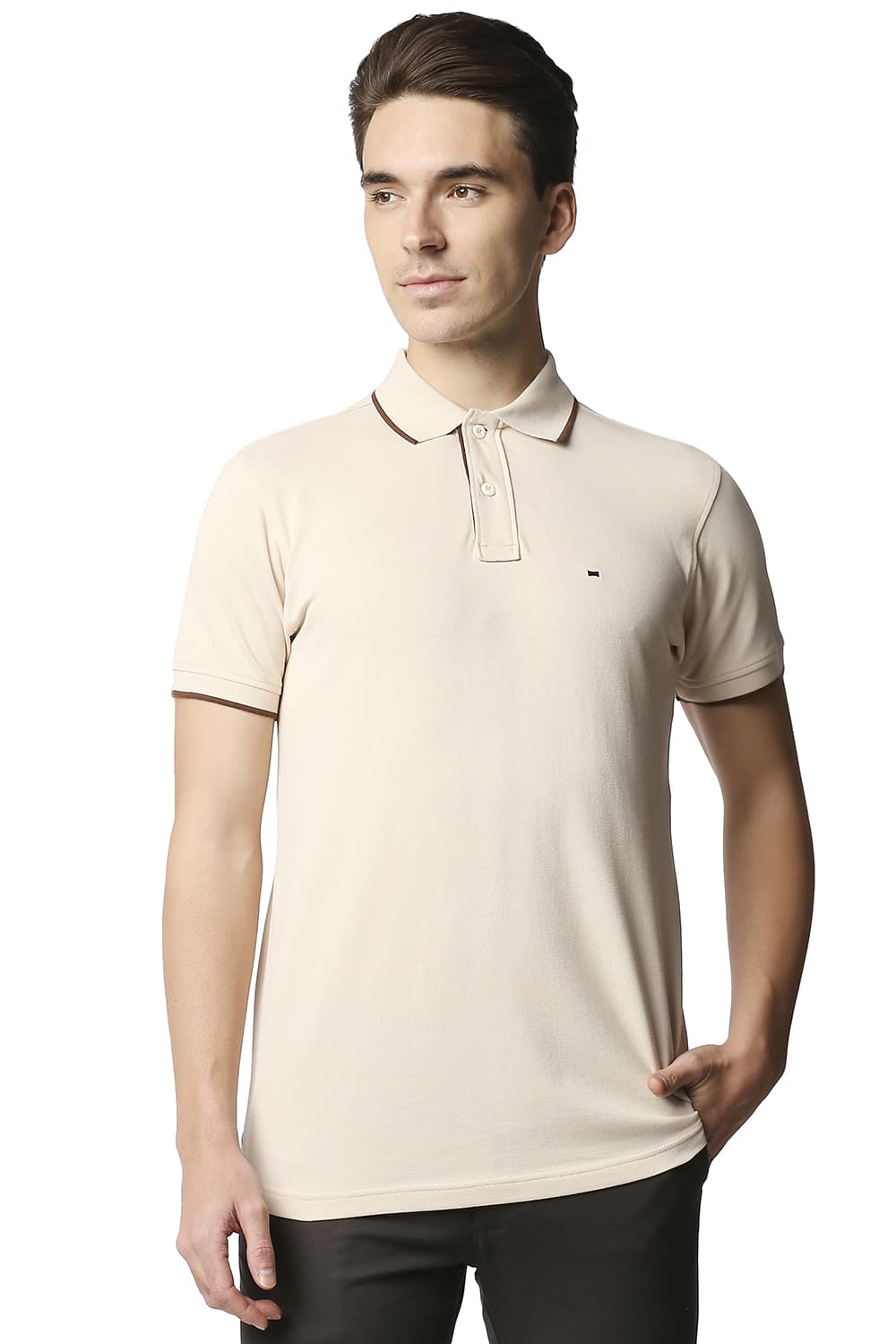 BASICS MUSCLE FIT POLO T-SHIRT