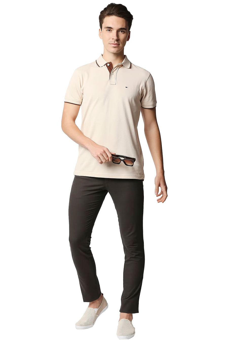 BASICS MUSCLE FIT BRAZILIANSAND POLO T-SHIRT