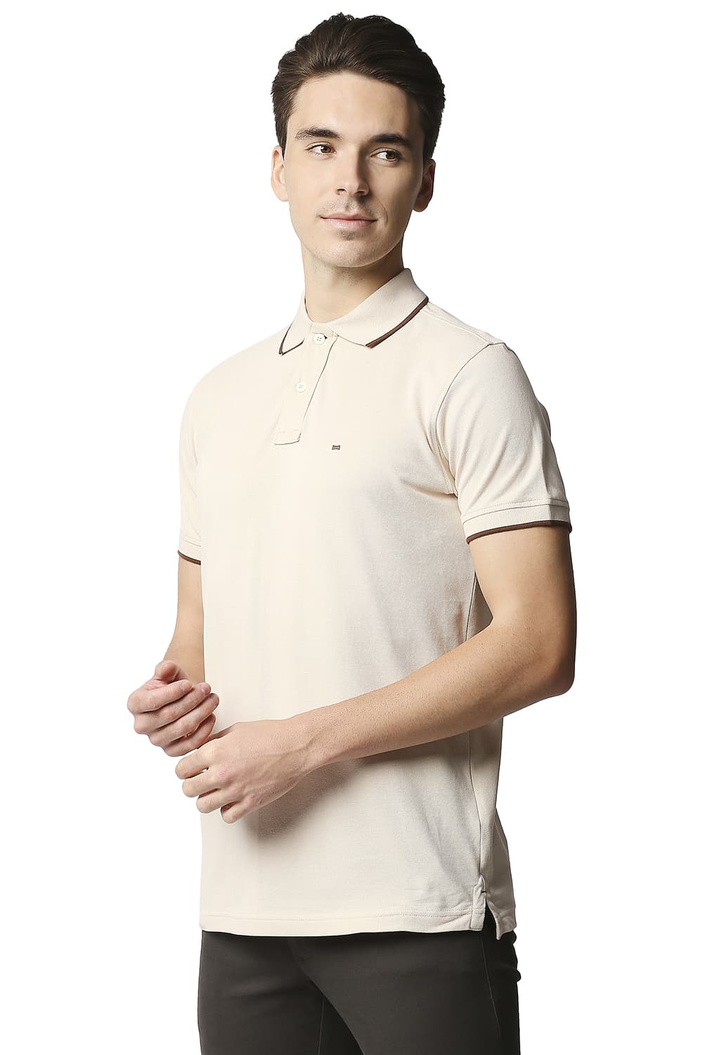 BASICS MUSCLE FIT POLO T-SHIRT