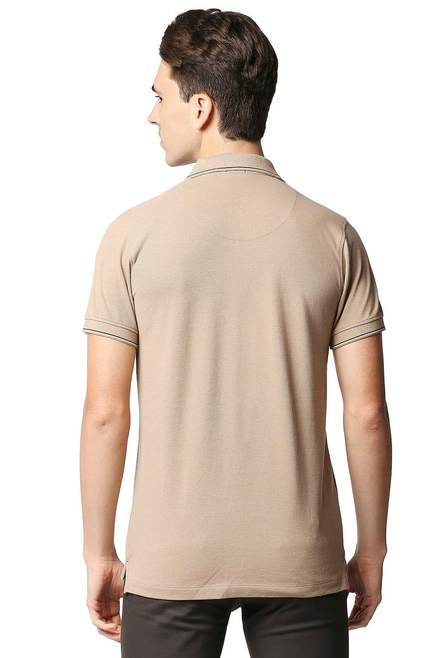 BASICS MUSCLE FIT SAVANNANTAN POLO T-SHIRT