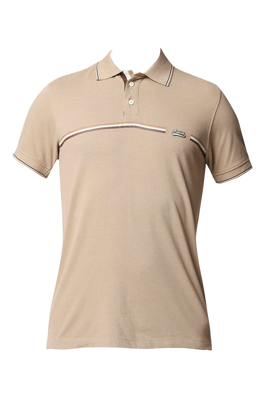 BASICS MUSCLE FIT SAVANNANTAN POLO T-SHIRT