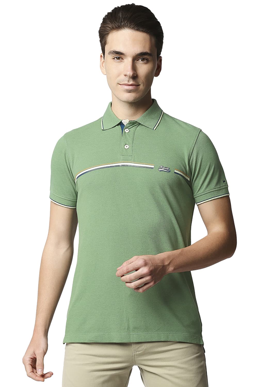 BASICS MUSCLE FIT POLO T-SHIRT