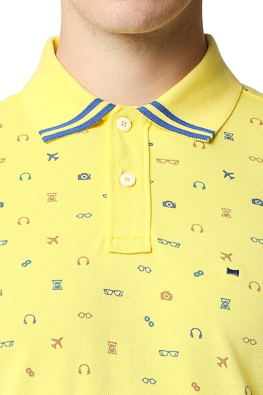 BASICS MUSCLE FIT SUNSHINE POLO T-SHIRT