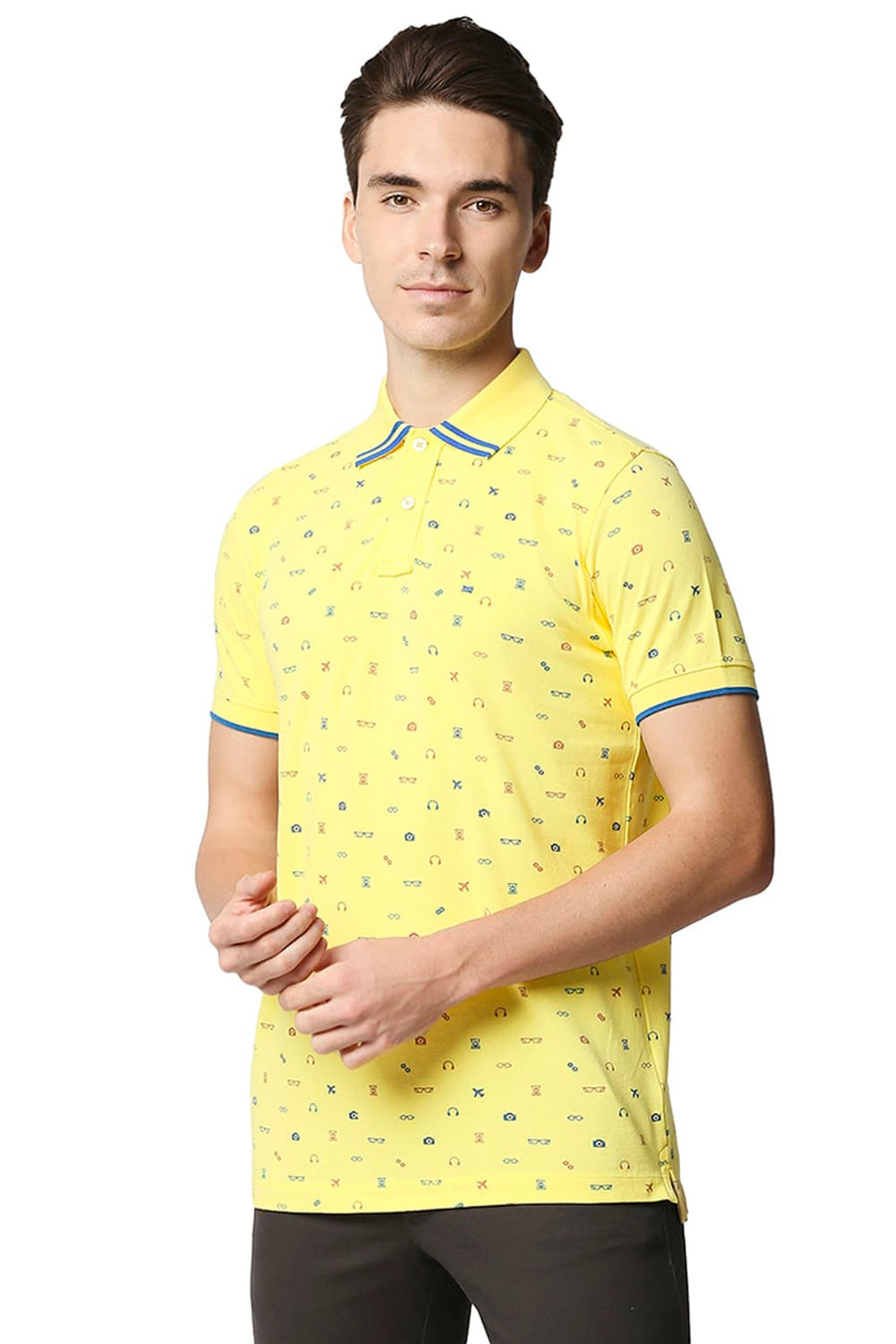 BASICS MUSCLE FIT SUNSHINE POLO T-SHIRT