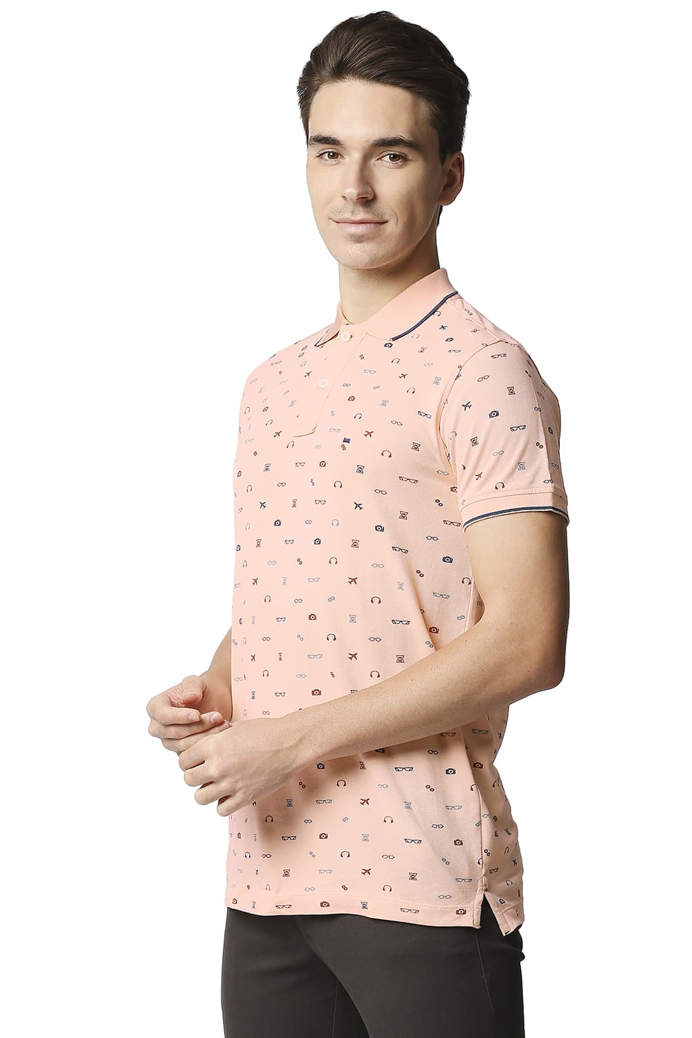 BASICS MUSCLE FIT POLO T-SHIRT