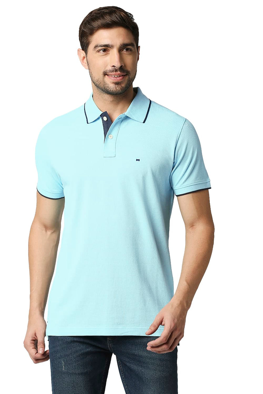 BASICS MUSCLE FIT ATOMIZER POLO T-SHIRT
