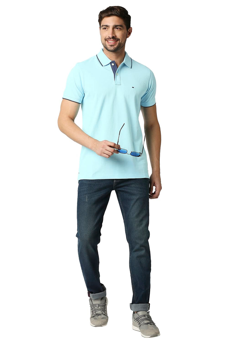 BASICS MUSCLE FIT ATOMIZER POLO T-SHIRT