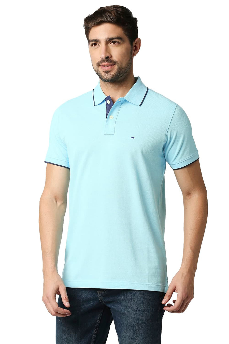 BASICS MUSCLE FIT ATOMIZER POLO T-SHIRT