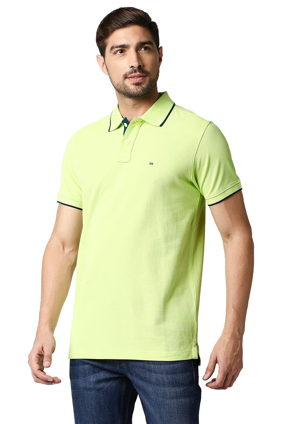 BASICS MUSCLE FIT BUTTERFLY POLO T-SHIRT