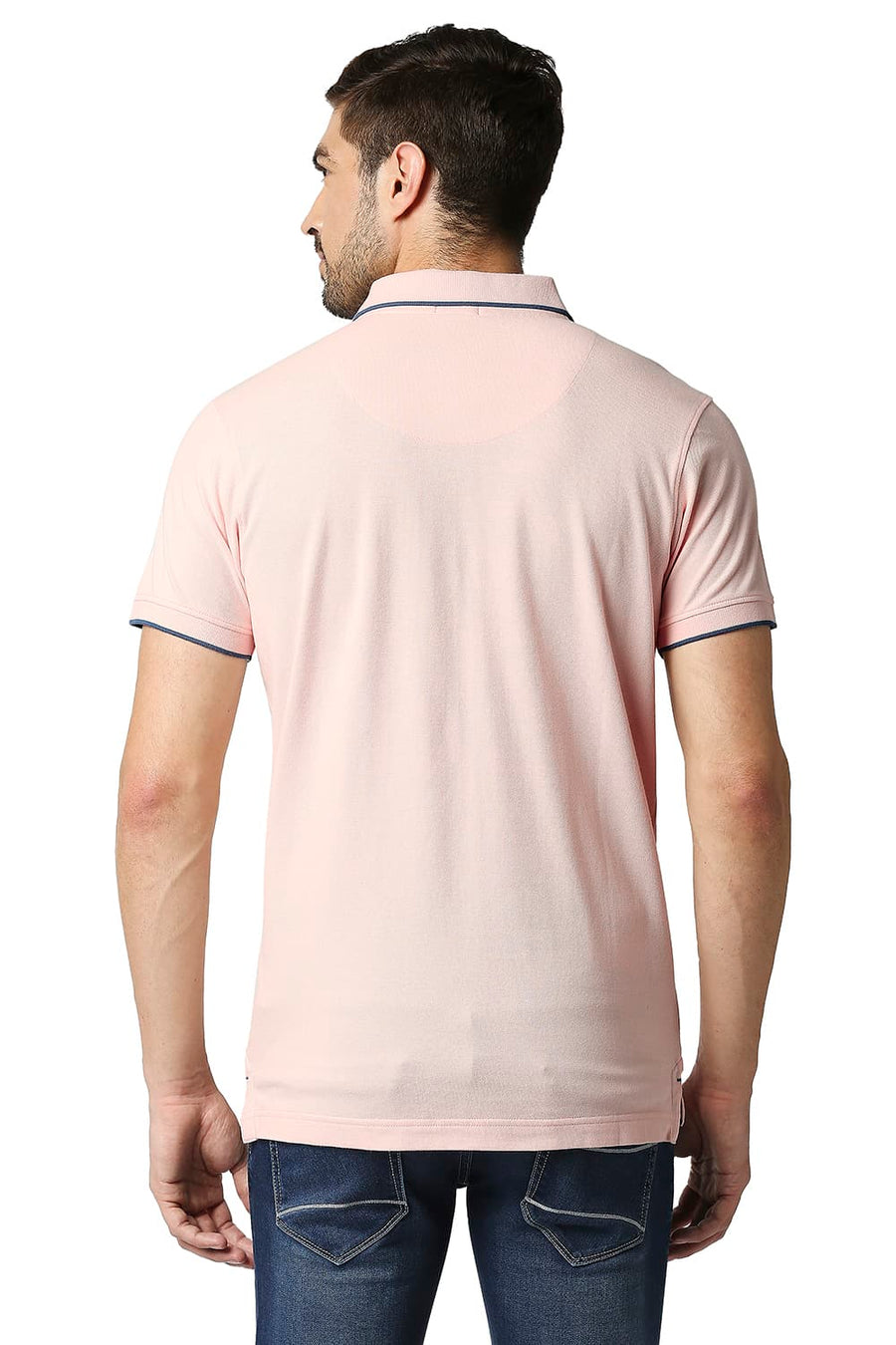 BASICS MUSCLE FIT PINK DOGWOOD POLO T-SHIRT