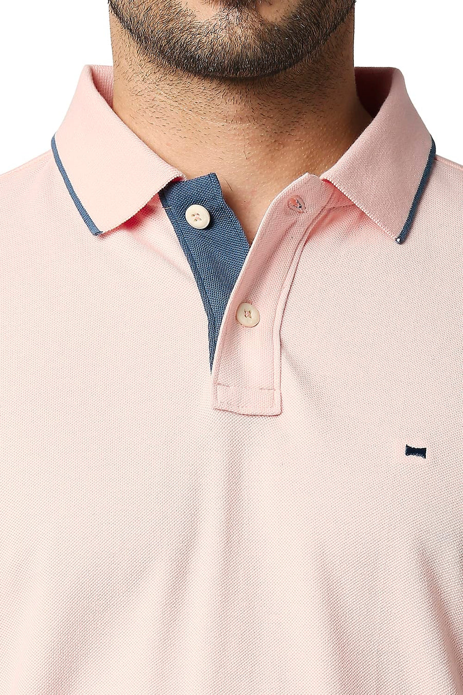 BASICS MUSCLE FIT PINK DOGWOOD POLO T-SHIRT
