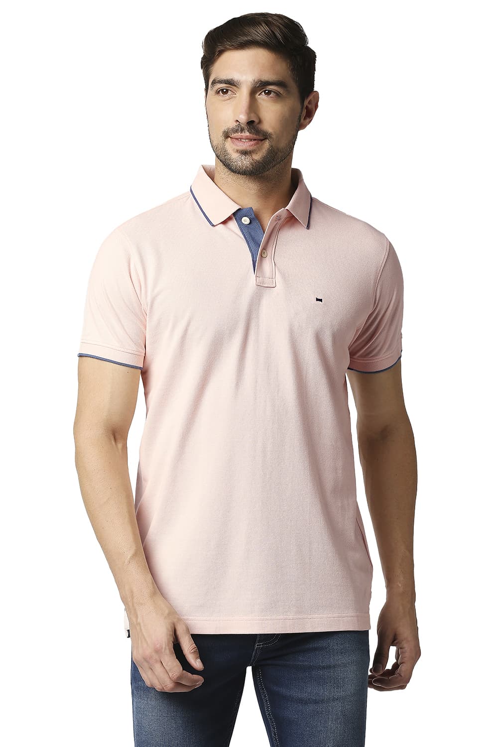 BASICS MUSCLE FIT POLO T-SHIRT