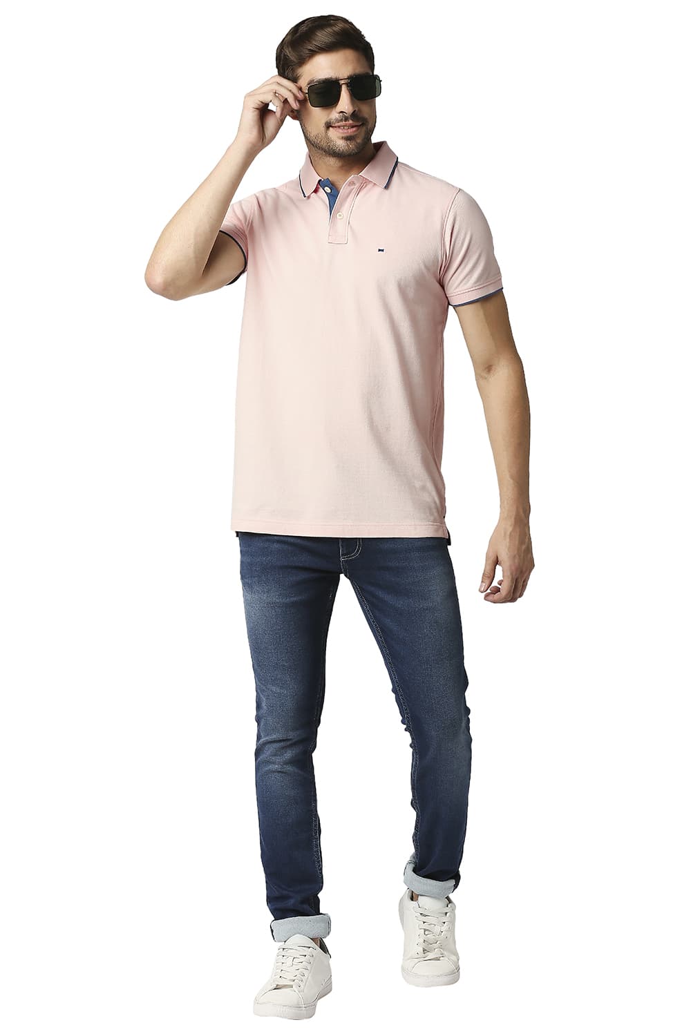 BASICS MUSCLE FIT POLO T-SHIRT