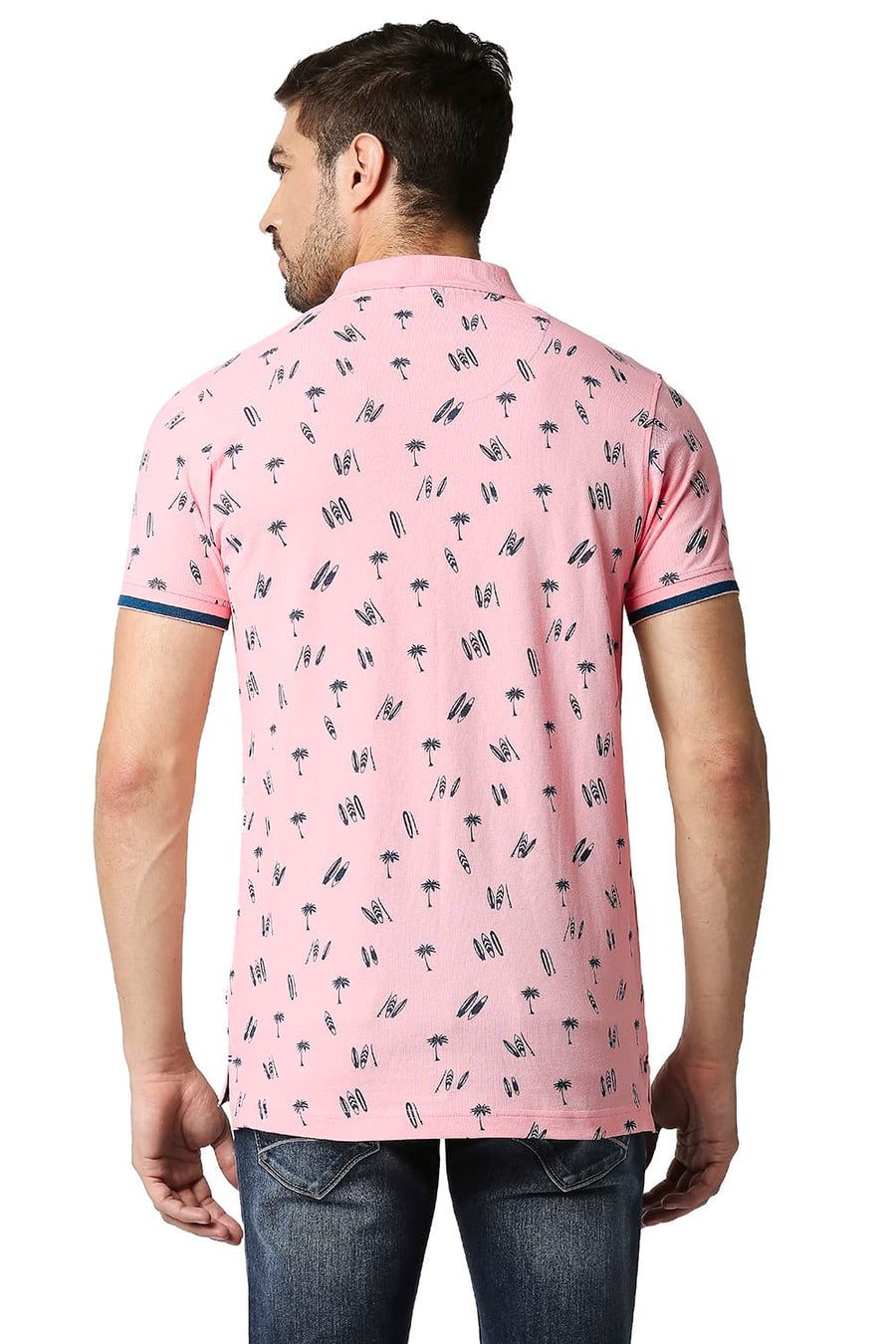BASICS MUSCLE FIT FIRST BLUSH POLO T-SHIRT