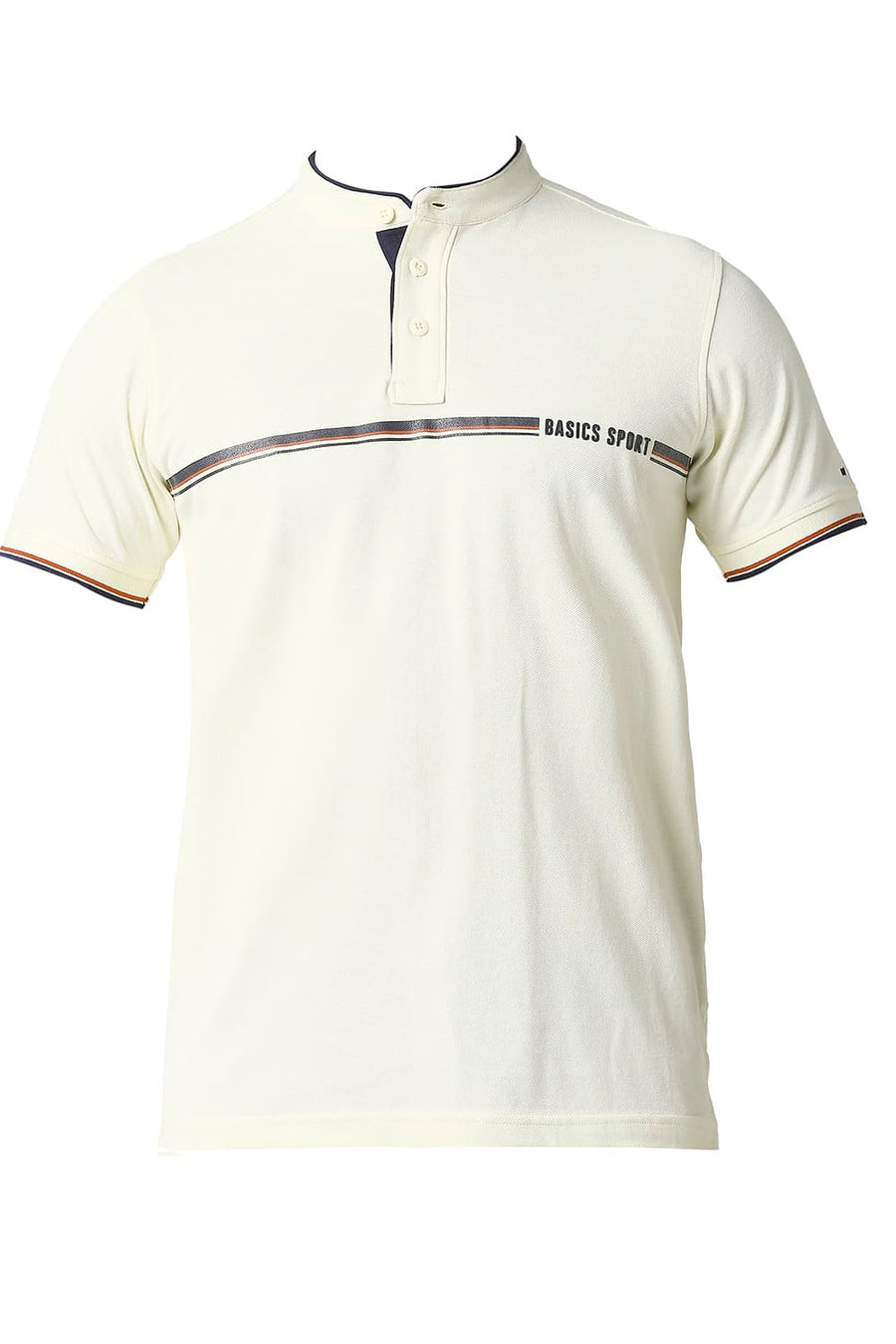BASICS MUSCLE FIT SWEET CORN POLO T-SHIRT
