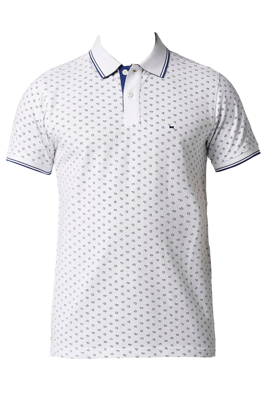BASICS MUSCLE FIT BRIGHT WHITE POLO T-SHIRT