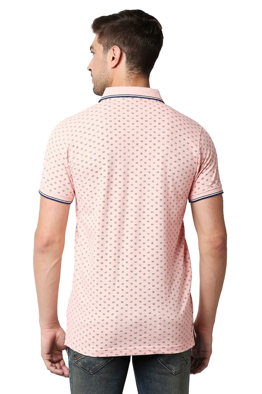 BASICS MUSCLE FIT IMPATIENS PINK POLO T-SHIRT